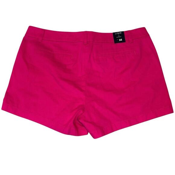 NWT J.Crew 4” Chino Shorts Size 16 Tulip Pink Cotton Mid-Rise Classic - Picture 2 of 8